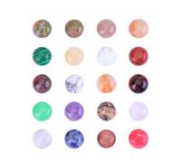 PERSELOSO Semicircle Crystal Glass Gemstone Beads 20pcs Color Decorative and Wide Application Accessories for for DIY Jewelry Design and Cuff Link Making Pretty and Fashion Style
