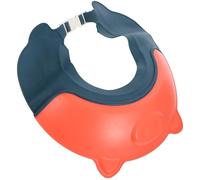 PERSELOSO Shampoo Hat Adjustable Bath Shield for Ergonomic Hair Washing Cap Prevents Water from Ears Eyes Mouth Fun Cartoon Design for Safe Shampoo Experience Red Blue