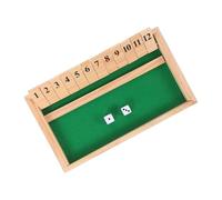 PERSELOSO Shut The Box Dice Game Wooden Board Math Game for Adults Family Fun Interactive Bar Game with Dice Enhances Strategy Logical Thinking for Home Classroom