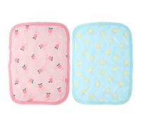 PERSELOSO Small Animal Cooling Mat Set 2Pcs XS Size Lightweight Foldable Breathable Fabric for Rabbits Hamsters Summer Resting