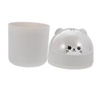 PERSELOSO Small Garbage Bin with Lid Cartoon Desktop Trash Can for Office Bedroom Mini Wastebasket with Shake Cover Plastic Small Trash Container for Kitchen Living