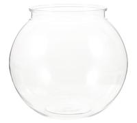 PERSELOSO Small round Plastic Fish Bowl for Goldfish and Shrimp with Easy to Clean Feature, Modern Compact Design for Desktop and Home Decoration