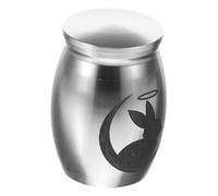 PERSELOSO Small Silver Pet Urn for Rabbit Ashes Mini Metal Cremation Keepsake Memorial Urn Suitable for Rabbit Owners