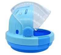 PERSELOSO Small Travel Parrot Cage Blue Space Capsule Design, Portable Handheld Pet Bird Carrier Warm Plush Nest, Suitable for Budgies and Young Parrots On-the-go