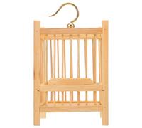 PERSELOSO Square Bamboo Cage Habitat Mini Pet Breeding Box for Household Insects Enhanced Copper Hook Portable Design for and Learning Exploration