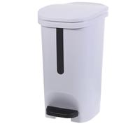 PERSELOSO Step-on Trash Can Odour-free Pp Material, 10l with Foot Pedal with Keep-open Function Kitchen and Bathroom Waste Container Suitable for Household Use