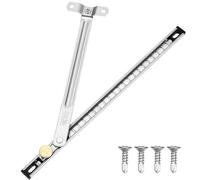 PERSELOSO Telescopic Casement Window Limiter Bar 10 Inch 304 Stainless Steel Adjustable Security Pole for Restricted Opening and Sliding Door Window Accessory