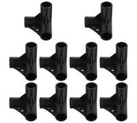 PERSELOSO Three-Way Connectors Impact Resistant Pp Material 10pcs Black Plastic for 20mm Tubes Suitable for Constructing Grape Trellis and Sunscreen Shed in Gardening