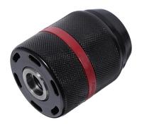 PERSELOSO Universal Keyless Hand Drill Chuck with Ratchet Mechanism, Metal Construction, and Red Striped Marking, Fast Installation and Continuous Torque Output for Impact Driver and Heavy