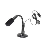 PERSELOSO USB Condenser Microphone for Podcasting and Speech with Vibrant Sound and Vocal Performance, Black Plastic and Metal Desktop Microphone for Karaoke and Home Studio Use