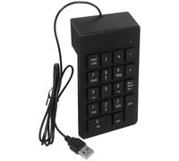 PERSELOSO USB Wired Numeric Keypad 19-key Numeric Pad for Laptop Desktop Portable USB Number Pad with Wired Connection for Office Finance Accounting Use