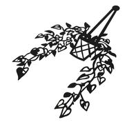 PERSELOSO Use, Stylish Artistic Workmanship and Practical Modern Metal Decor Flower Sculpture in Black Iron Decoration Wall Living Room and Home