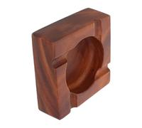 PERSELOSO Vintage Walnut Wood Cigar Ashtray with Large Groove Solid Wooden Smoke Tray for Indoor Outdoor Use Hand-carved Tabletop Ash Tray for Home Hotel Tea