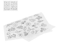 PERSELOSO Water Soluble Embroidery Paper Stabilizer with Pre-Printed Patterns for DIY Sewing Washable and Dissolving Sewing Supply for Clothes Repair and Embroidery Transfers