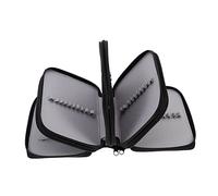 PERSELOSO Wear-Resist Pencil Case Pencil Pouch 72-Color Multi-Hole Design Black Sketch Bag for Students Artists School Supplies