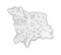 PERSELOSO White Flower PVC Window Prism Sticker Prism Refraction Increased Indoor Light Delicate and Elegant Living Room Decor