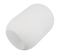 PERSELOSO White Glass Lamp Shade Cylinder Globe for Interior Spaces, Easy Installation with Versatile Compatibility, Elegant Striped Design Suitable for Living Room and Restaurant Lighting