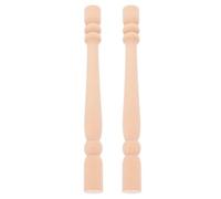 PERSELOSO Wood Baluster 2Pcs Unfinished Solid Wood Roman Columns for Staircase Interior Home Decor Crafts 22X2Cm