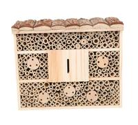 PERSELOSO Wooden Beehive Insect House Decor for Bees Ladybirds Durable Habitat for Wildlife for Landscaping