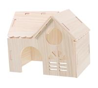 PERSELOSO Wooden Guinea Pig Hideout Small Pet House Hideaway for Hamster Rat Rabbit Decorative Hideouts