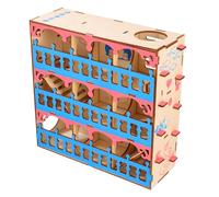 PERSELOSO Wooden Hamster Maze Tunnel Toy Pet Activity Exercise for Small Animals Hamster Maze Plaything Multiple Levels Great for and Training