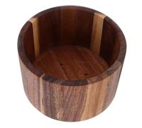 PERSELOSO Wooden Kitchen Utensil Holder Rustic Farmhouse Cutlery and Chopstick Organizer Multipurpose Wood Container for Countertop Storage and Decor
