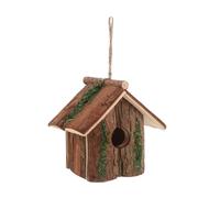 PERSELOSO Wooden Outdoor Birdhouse Sleeping Bird Nest Tree Bark Hummingbird House Hanging Nesting Box Garden Tree Bark Birdhouse Rustic Cottage Style