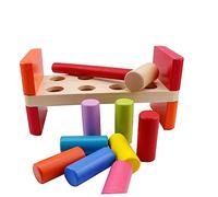PERSELOSO Wooden Pounding Bench for Early Education for Stimulates Hand Eye Coordination Fine Motor Skills Safe Design Fun Learning Experience