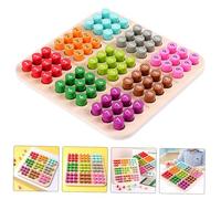 PERSELOSO Wooden Sudoku Board Game for Educational Natural Wood Material Brain Teaser Puzzle with Bright Colors Peg Board for Hand-eye Coordination and Intelligence Development