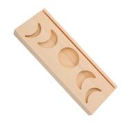 PERSELOSO Wooden Tarot Card Stand Holder Moon Phase Rectangle Design Elegant Display for Witch Divination Compact Stylish Altar Tools Wooden Cardholder