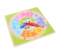 PERSELOSO Wooden Teaching Clock Toy for Boys and Girls Math Learning Tool for Recognition and Imagination Development Safe Wooden Design for Toddlers