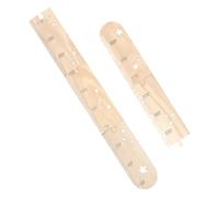 PERSELOSO Wooden Wall Hanging Height Chart Charming Design Growth Ruler with Precise Measurement Markings and Star Shapes for Nursery Room Decor