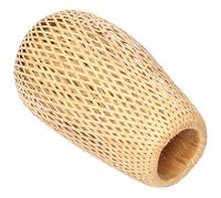PERSELOSO Woven Bamboo Light Cover Lamp Shade with Khaki Colour and Unique Look, Decorative Bamboo Lampshade Featuring Chinese Zen Style Woven Design, for Restaurants and Hotels to Create A