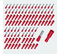 PERSENTU 100Pcs Bullet Connectors,Types Male and Female Bullet Connectors,0.5-1.5mm² Insulated Terminal Bullet Butt Connectors,Crimp Connectors Kit for Wiring, Auto Electrical Connectors