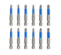 PERSENTU 12Pcs Magnetic Impact Screwdriver Driver Bits Set,Screwdriver Bit Sets Electric Screw Driver Bit Hex Shank Head Drive Bits(PZ1 PZ2 PZ3 PH1 PH2 PH3)