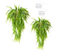 PERSENTU 2 Pack Artificial Hanging Vines Plants，Artificial Plastic Plant，Reptile Plants Terrarium Hanging Plant Artificial Leaves Reptile Hide with Paste The Buckle