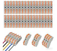 PERSENTU 35Pcs Wire Connectors, Electrical Connectors Quick Dual Wire Terminal Block,Cable Connector, 28-12 AWG Wire Quick Splice Connector Wire Crimp Terminal Flame Retardant PA/PC