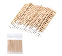 PERSENTU 400 Pcs Cotton Buds,Nail Tech Supplies,Wood Handle Small Pointed Tip Head for Eyebrow Tattoo Beauty Make-up Color Nail Seam Dedicated Dirty Picking