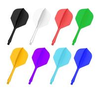 PERSENTU 8Pcs Dart Flights and Shafts,Personalised one Piece Integrated Accessory Plastic Break Resistance 2-in-1 Combined Dart Flights and Stems Dart Flights and ShaftS 2BA（8 colors）