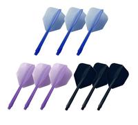 PERSENTU 9Pcs Integrated Dart Shaft and Flights, Darts Accessories Made of One Piece, 2BA Anti Falling Durable Dart Flight Set(3 colors)