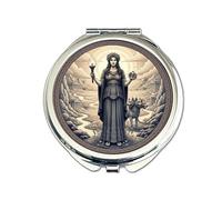Persephone Compact Mirror - Gr oddess of Spring, Rebirth & the Underworld | Mount Olympus Mythology Design | 60mm Pocket Mirror | Gift for Mythology Lovers & Transformation Energy