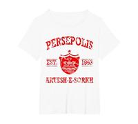 Persepolis Iran Tehran T-Shirt, Women's Plus, White, 2X