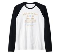 Persepolis, World Heritage Old Persia, Iran, Hand Drawing Raglan Baseball Tee