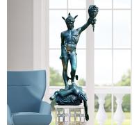 Perseus Holding The Head of Medusa Large Bronze Statue - 39.4" Tall Greek Mythology Hero Sculpture, Handcrafted Lost-Wax Cast Artwork for Collector Display or Luxury Interior Decor