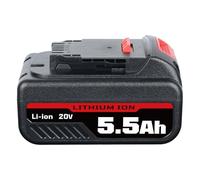 PERSEVER 18V 5.5Ah DCB200 Li-ion Battery 1-pack replacement for DeWalt 18V Battery DCB180 DCB181 DCB184 DCB200 DCB201 DCB204 Power Tools, with LED Indicator
