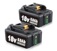 PERSEVER 2 Pack 18V 5000mAh BL1860B Lithium Battery Compatible with Makita 18V Batteries BL1850B BL1850 BL1840 BL1850B-2 BL1845 BL1830 BL1820 BL1815 LXT-400 with LED Charge Indicator