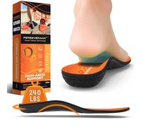 Perseveranx Nasa Grade Plantar Fasciitis Insoles for Women - High Arch Insoles for Men, Orthopedic Insoles for Flat Foot Pain Relief - Arch Support Insoles