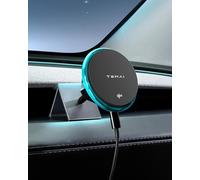 Persevere for Tesla Phone Mount Charger Model Y with 15W Strong Magnet Power, 360° Dock Base Air Vent Adjustable Mobile Holder for All 4-6.9 Inches Smartphones, Anti-Slip Mount