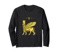 Persian Ancient Symbol: Winged Human-Headed Lion Long Sleeve T-Shirt