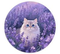 Persian Cat 1000 Piece Round Jigsaw Puzzles Creative Cute Pets Seeking A Challenging And Relaxing Activity Games for Adults And Kids 1000pcs (67.5x67.5cm)